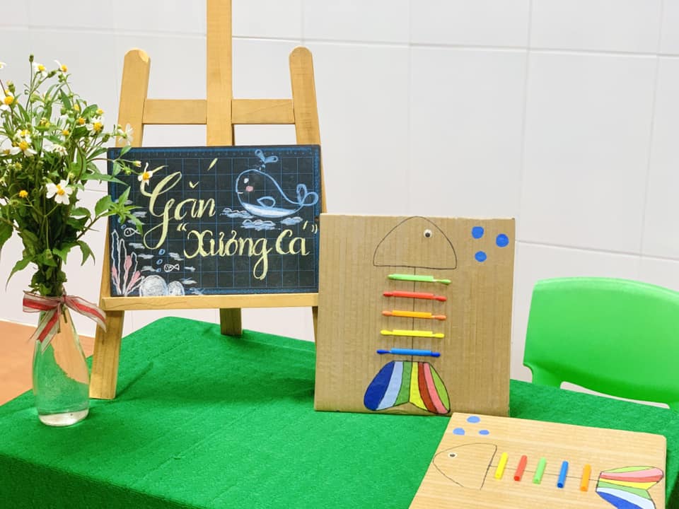 KHÉO TAY GẮN XƯƠNG CÁ – TRẢI NGHIỆM SÁNG TẠO CỦA BÉ